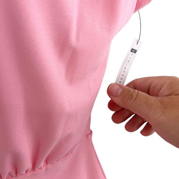 Leith Peplum Top Women's Size XXS Pink Sleeveless V-Neck Stretchy *Flaws - Picture 6 of 14